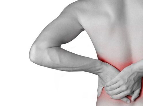 dolor de espalda en la región lumbar