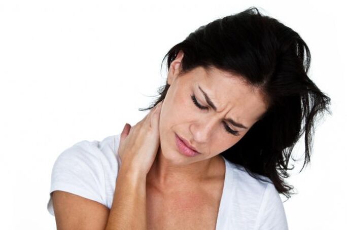 dolor de cuello debido a la osteocondrosis